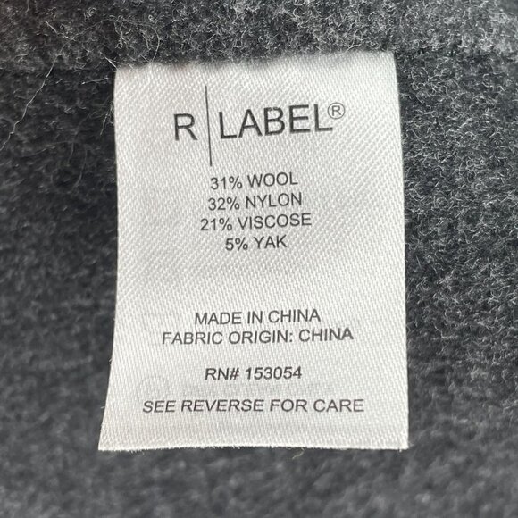 The Reset R Label Grey Wool Yak Flannel Blanket Jacket Coat S (Missing Belt) - Picture 8 of 9